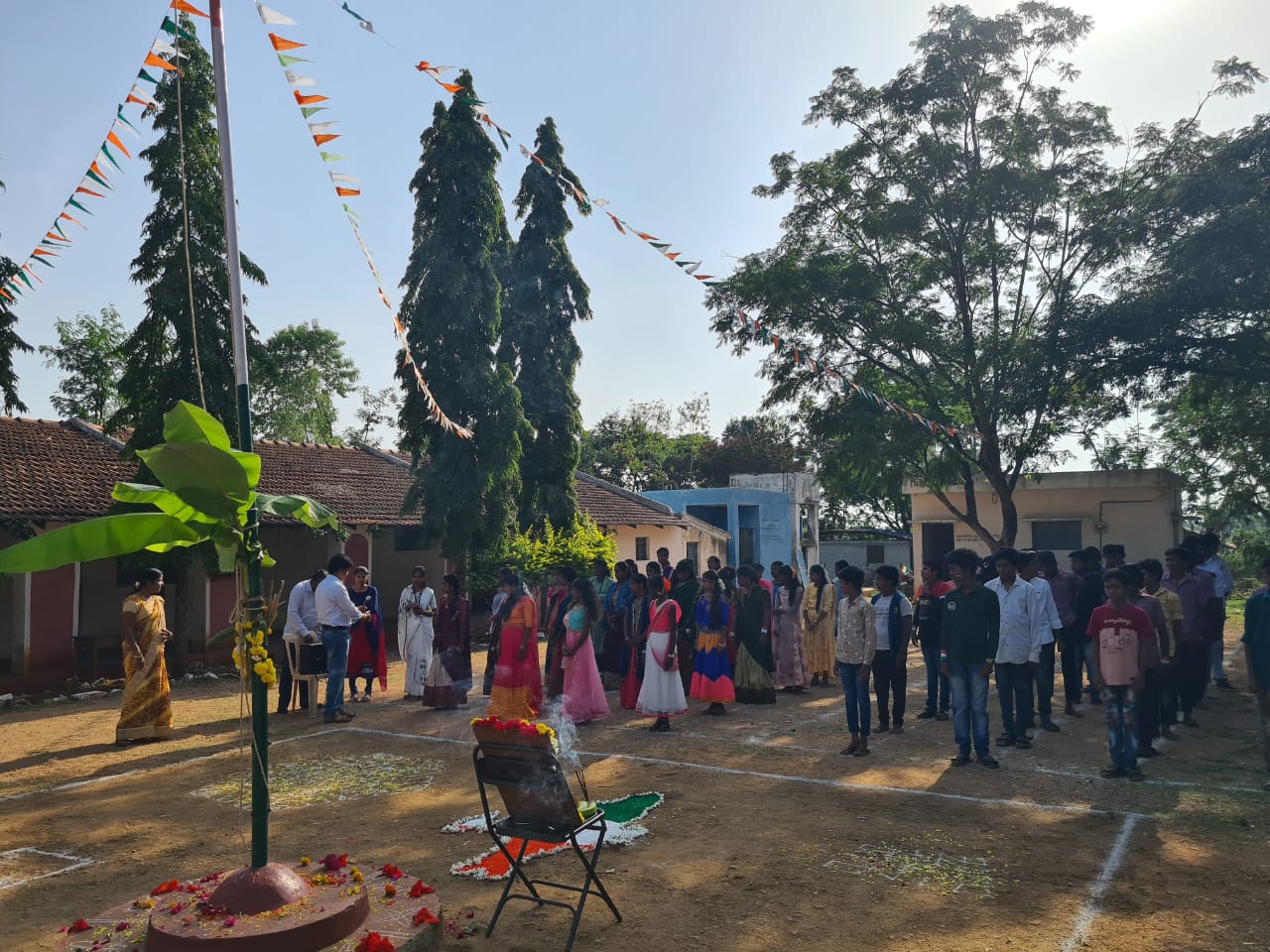 Students gathered for a school community event